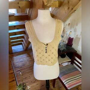 🌟Lost + Wander Going Steady Cropped Knit Top/Vest🌟  NWT
